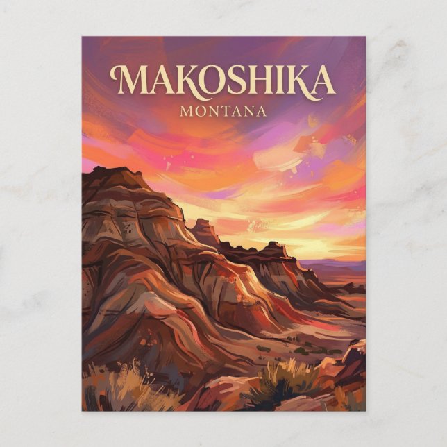 Makoshika State Park Montana Postkarte (Vorderseite)