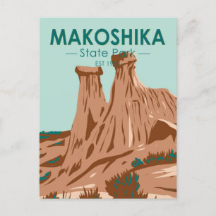Makoshika State Park Montana Vintage auf Deutsch Postkarte