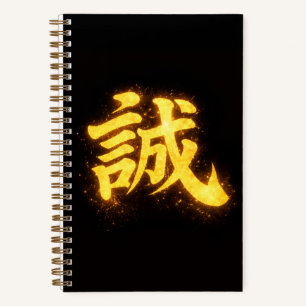 Makoto (誠) – Eine der Sieben Tugenden des Bushidō  Notizbuch