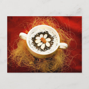 Makówki Dessert in Doppel-Handled-Tasse Postkarte