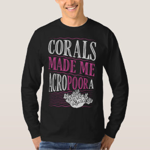 Makrele Akropoora Korallenriff Aquarium Tan T-Shirt