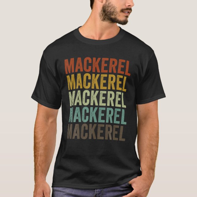 Makrele Fish Retro T-Shirt (Vorderseite)