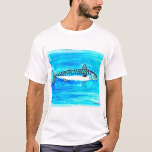 Makrelenfisch Wasserfarbe Ozean unter dem Meer T-Shirt