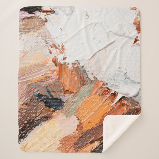 Makro. Abstrakte Kunst. Ausdrucksvolles, geprägtes Sherpadecke (Vorderseite)