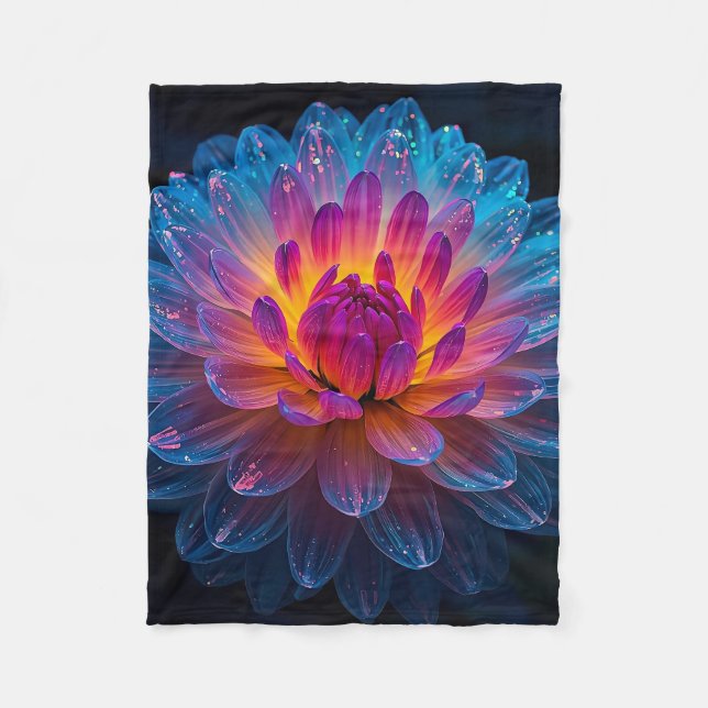 Makro Aurora Bloom Fleecedecke (Vorderseite)