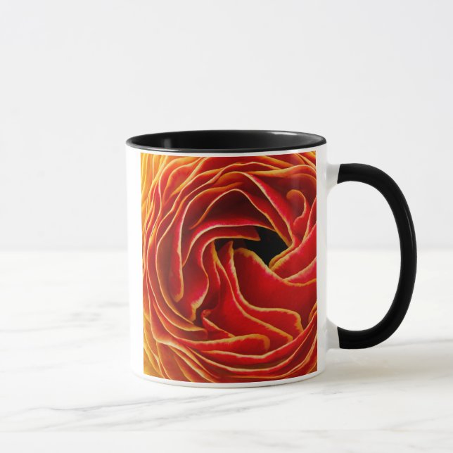 Makro-Blume abstrakt bei Blume-Feldern Tasse (Rechts)