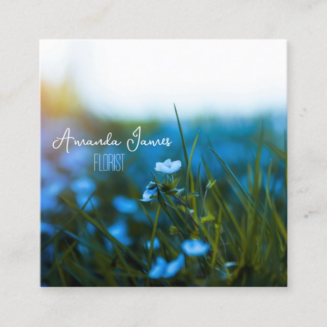 Makro-Blume im Feld für Floristen, Visitenkarte (Vorderseite)