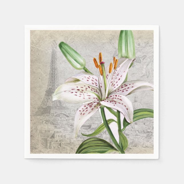 Makro Blume Lily Serviette (Vorderseite)