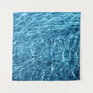 Makro Bubbling Blue Sea Foto Wandteppich