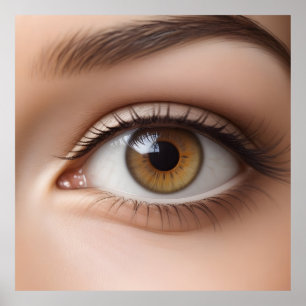 Makro der weiblichen Augen Poster