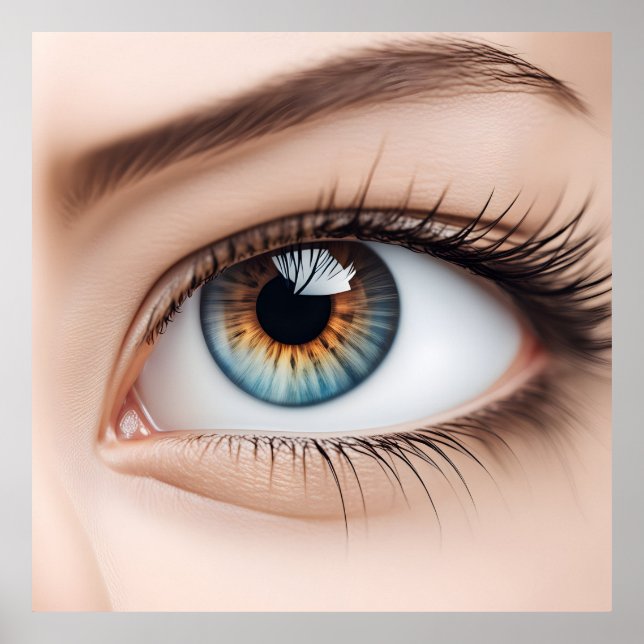 Makro der weiblichen Augen Poster (Vorne)