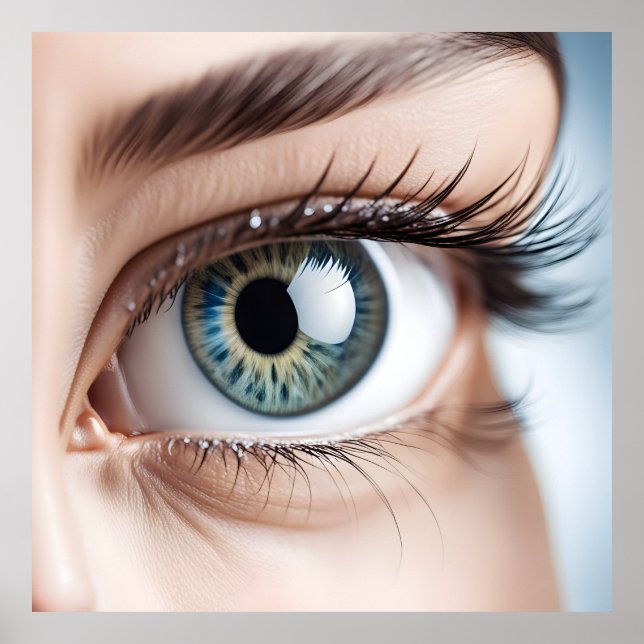 Makro der weiblichen Augen Poster (Vorne)