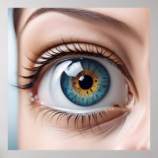 Makro der weiblichen Augen Poster (Vorne)