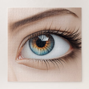 Makro der weiblichen Augen Puzzle