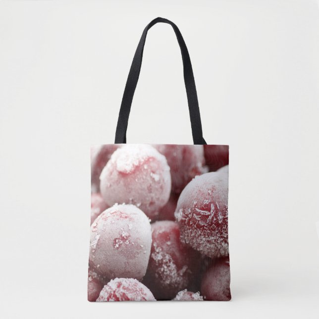 Makro gefrorene Beeren, Nahtextur. (Vorderseite)