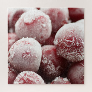 Makro gefrorene Beeren, Nahtextur. Puzzle