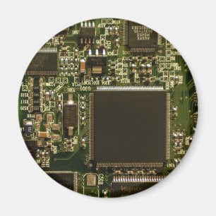 Makro-Grün-Leiterplatte   PCB-Foto Magnet