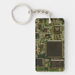 Makro-Grün Leiterplatte PCB-Foto Schlüsselanhänger