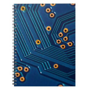 Makro-nah-up-Ansicht der elektronischen Hauptplati Notizblock