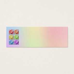 Makro-Regenbogen-Rose - Namenskarte für den Hochze