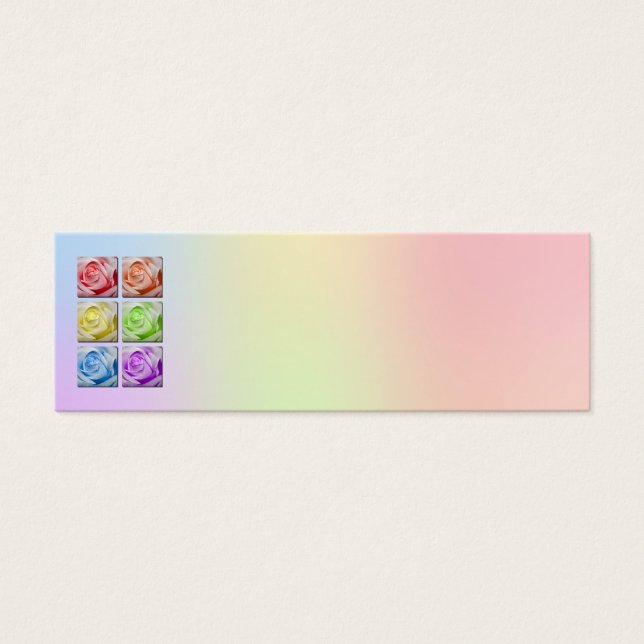 Makro-Regenbogen-Rose - Namenskarte für den Hochze (Vorderseite)