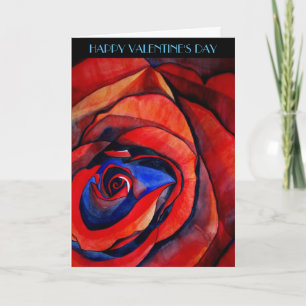 Makro rote Rose Art Valentinstag Karte