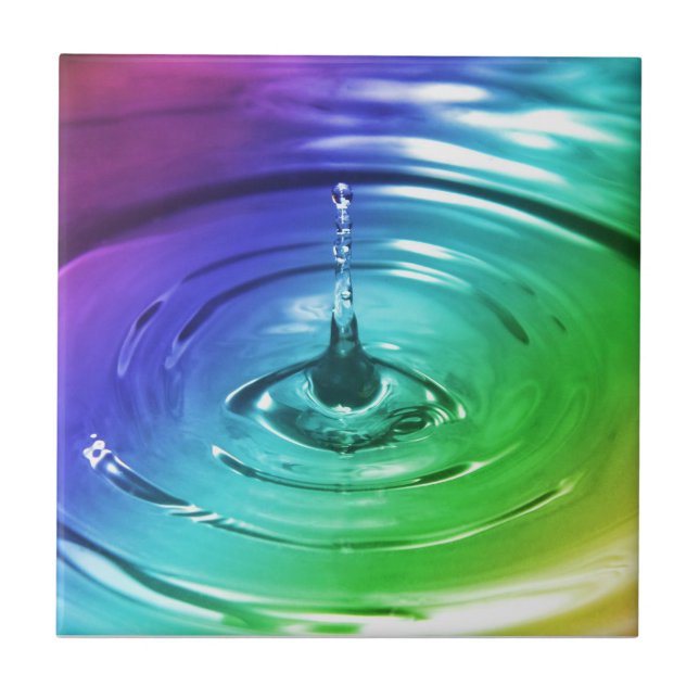 Makro-Wassertropfen Fliese (Vorderseite)