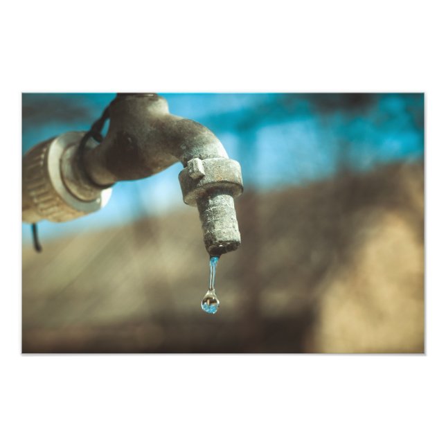 Makro-Wassertropfen Fotodruck (Vorne)