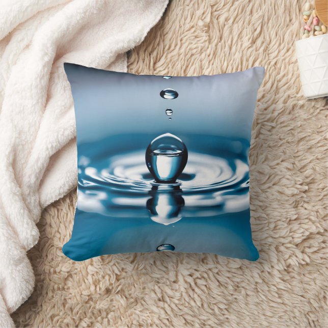 Makro-Wassertropfen Kissen (Decke)