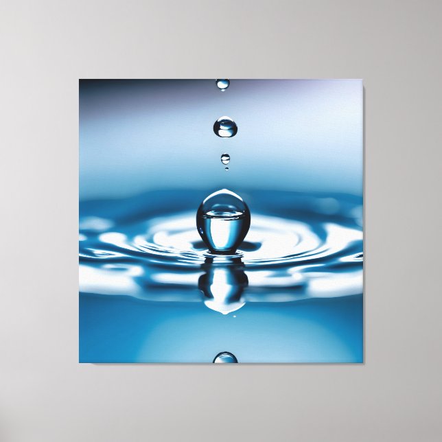 Makro-Wassertropfen Leinwanddruck (Vorderseite)