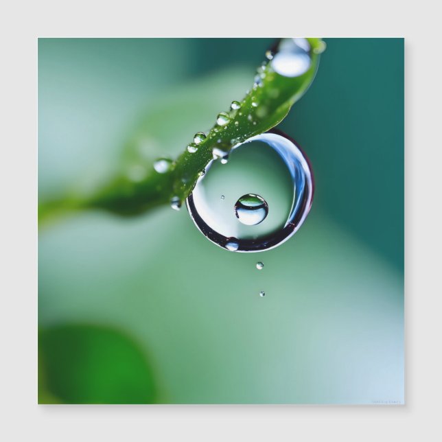 Makro-Wassertropfen Magnetkarte (Vorderseite)