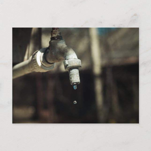 Makro-Wassertropfen Postkarte (Vorderseite)