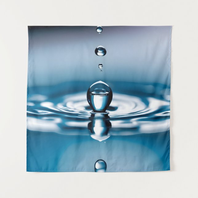 Makro-Wassertropfen Wandteppich (Vorderseite)