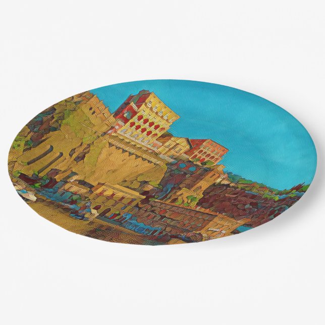 Makroaufnahme der Patrone - Pappteller (Schrägansicht)