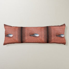 Makroaufnahme der Schnecke auf der Terracotta Seitenschläferkissen