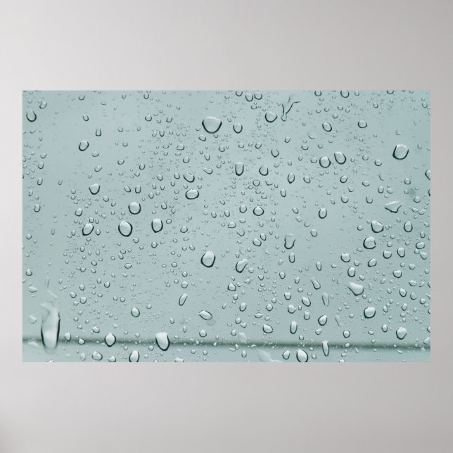 Makroaufnahme von Wassertropfen Poster (Vorne)