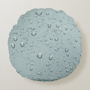 Makroaufnahme von Wassertropfen Rundes Kissen