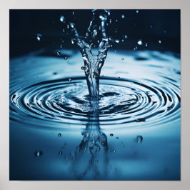 Makrofotografie der Wassertröpfchen Poster