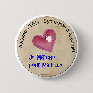 Makrone gehe ich für mein Mädchen Button