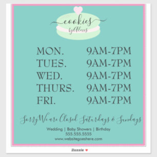 Makronen-Cookies-Logo Bäckerei Geschäftsschild Aufkleber