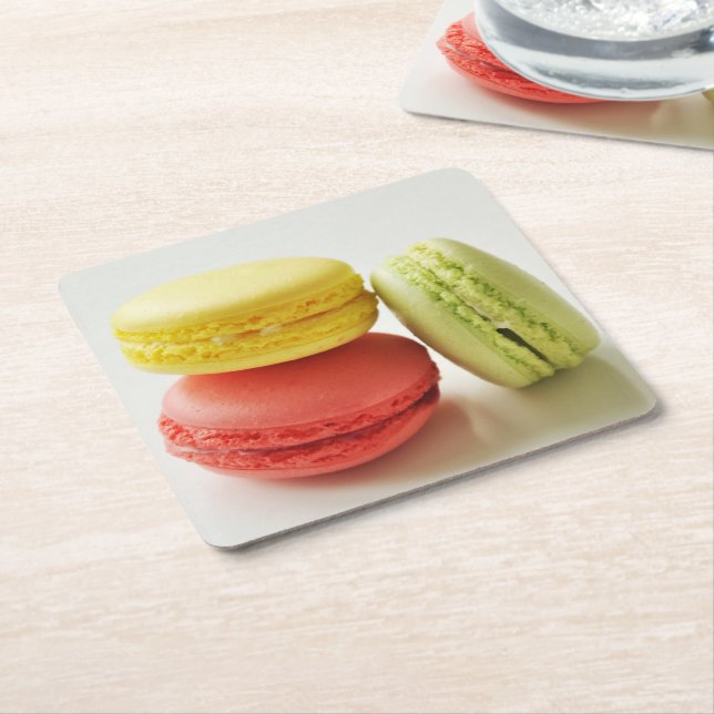 Makronen/Macaronen-Untersetzer Rechteckiger Pappuntersetzer (angewinkelt)