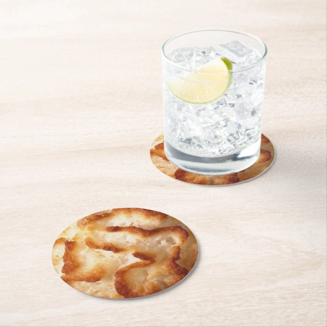 Makroon-Cookie-Image Runder Pappuntersetzer (Vor Ort)