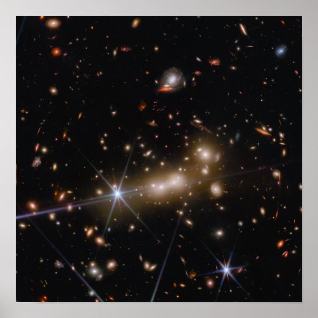 MAKS0647 | Gravitationslinseneffekt | JWST Poster (Vorne)