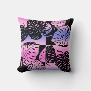 Makua Monstera Hawaiian gestreifte Blend Kissen