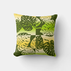 Makua Monstera Hawaiian Striped Blend Pillows Kissen