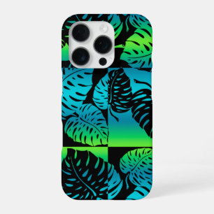 Makua Monstera Hawaiian Striped Blend Turq iPhone 16 Pro Hülle