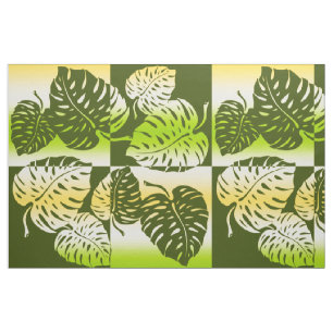 Makua Monstera tropische hawaiianische Streifenble Stoff