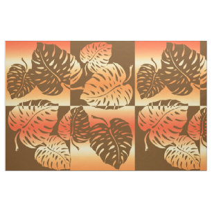 Makua Monstera tropische hawaiianische Streifenble Stoff