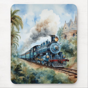 Mal Landschaft mit einem viktorianischen Zug Mousepad