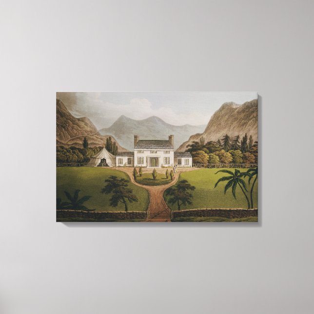 Mal-Maison von Bonaparte in St. Helena, 1821 Leinwanddruck (Vorderseite)